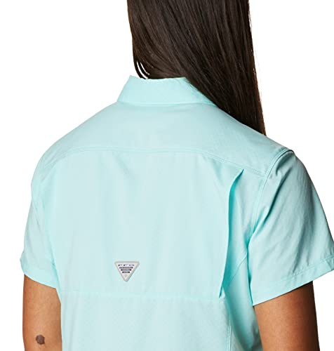 Columbia Camiseta feminina Cool Release manga curta, tecido Gulf Stream, grande