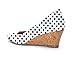 Mettesally Women's Wedge Pumps Closed Pointed Toe Heels Slip On Mid Low Heels 2 Inch Comfortable Wedding Office Dress Shoes Polka Dot US9