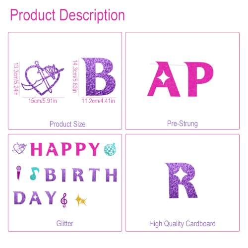 Neyeidru Music Hunters Happy Birthday Banner for K Pop Party Decorations by Neyeidru - Used condition - Image 2