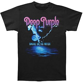 Deep Purple T-Shirt Smoke on Water Homme Noir - Les Beatles, Paul McCartney, John Lennon, RIngo Starr, George Harrison