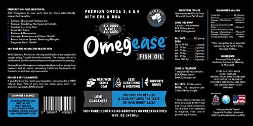 Omegease Omega 3, 6 & 9 Fish Oil For Dogs And Cats, 16 Ounces #TOP6