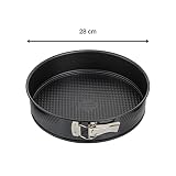 Zenker Prima 3403 Okrągła Tortownica do Pieczenia z Powłoką Zapobiegającą Przywieraniu, Czarna, Ø 28 cm