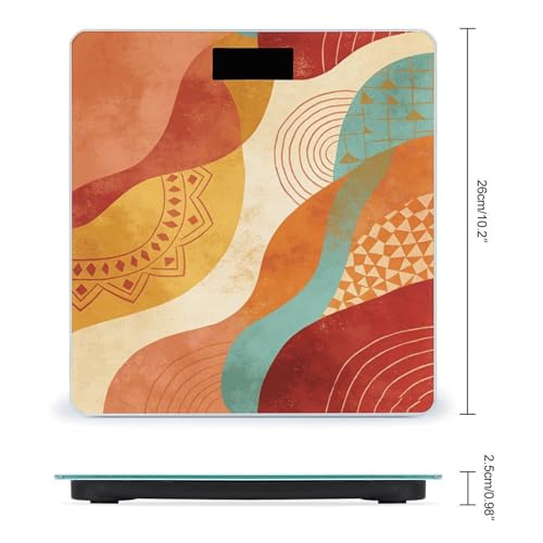 Báscula digital Boho Abstract para baño 400 lb capacidad miniatura 2