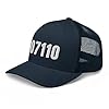 Zip Code 07110 Hat Newark New Jersey NJ Trucker Hat Embroidered Trendy Snapback Unisex Baseball Cap Navy #3
