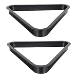 MAGICLULU 2 Stück Teiliges Billard Dreieck Rack aus Schwarzem Kunststoff Stabiles Tischbillard Zubehör für American Pool Billiard Langlebiger Billiard Tripod Rahmen Kratzfrei und