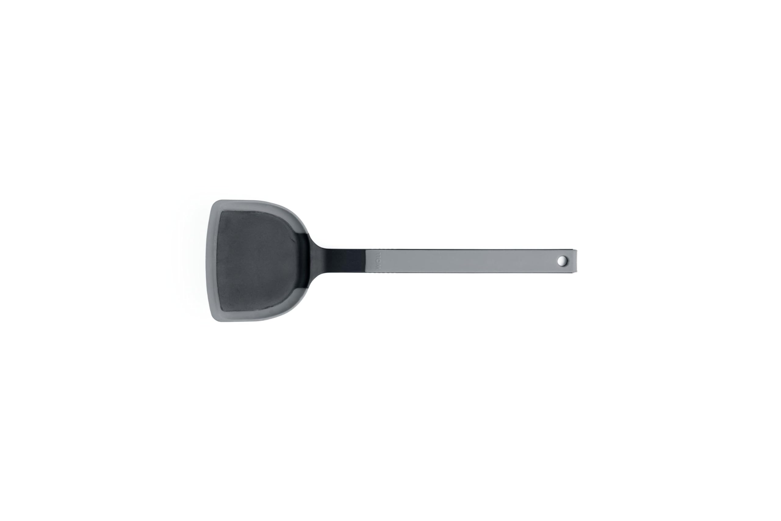 Woll Cook-It Wok Turner with Thin and Flexible Silicone Lip, 11 cm Wide, 32.5 cm Long, Grey, Heat Resistant up to 220°, Dishwasher Safe