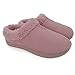 Ofoot Women's Winter Warm Velveteen Memory Foam Anti-slip Indoor Slippers with TPR Sole
