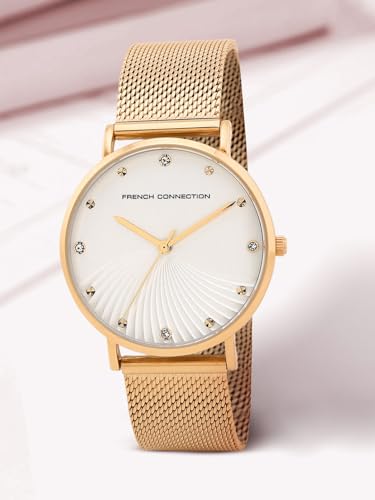 Image of French Connection White Dial Analog Watch for Women -FCC01RGM
