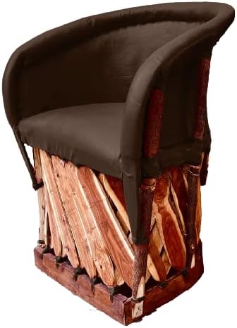 Silla Equipal 100% Piel Original Café - Hecho a Mano en México