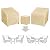Baner Garden Patio Furniture Covers,Outdoor Furniture Cover Waterproof,Patio Furniture Set Covers for 3 Piece Outdoor Bistro,Patio Sofa Covers Set for 2 Chairs and Coffee Table,Beige