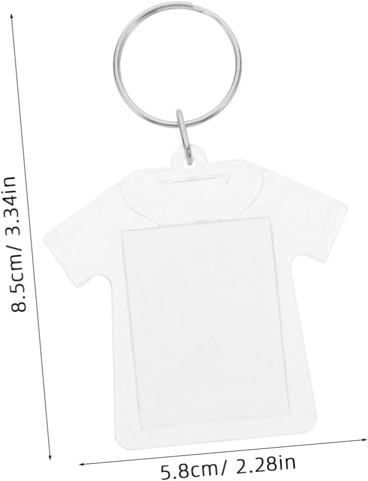Didiseaon 100pcs Clear Acrylic Keychain Photo Frame Blanks Portable Lightweight Keyring for Pictures Women Keyring Accessories for Personalization