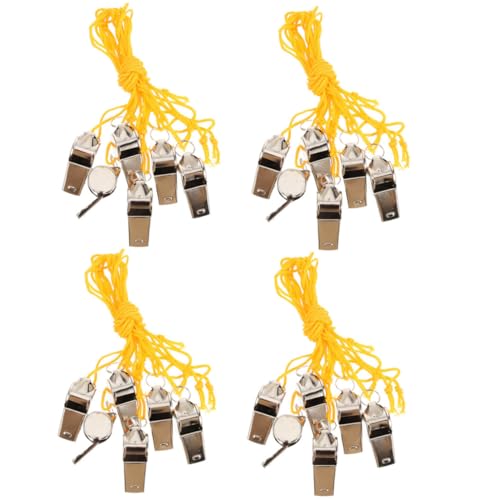 Pitos de seguridad de acero inoxidable Toddmomy 24 pcs con cordón miniatura 1