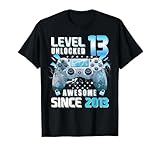Nivel 13 Desbloqueado 13º Cumpleaños Video Gamer Camiseta