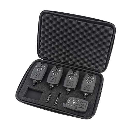 Carp Fishing Alarm Set Wireless Bite Alarm 2 Way Remote Control Bite Indicator S3 (Color : 1 Plus 4) #TOP5