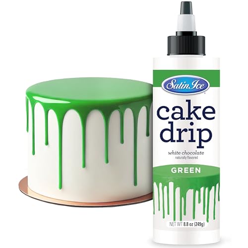 Satin Ice Cake Drip, Green, 8.8 Ounce