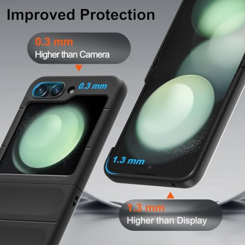 Image of ShieldTech AirGuard Series Back Cover Case for Samsung Galaxy Z Flip5 5G | Microfiber Lining | Airbag Cushion Drop Protection | Silicone Cover Case - Black for Samsung Galaxy Z Flip5 / Flip 5 5G