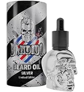 BANDIDO Huile à barbe pour homme 40 ml au design crâne argenté | Huile nourrissante, anti-pelliculaire et volumétrique