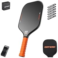 GOTWAH P1 Pickleball Schläger, 3K+T700 Pickleball racket Paddel Set, USAPA-zugelassener Pickleballschläger für Power und Kontrolle, 16 mm Polymer-Wabenkern, strukturierte Karbon-Körnung-Oberfläche für