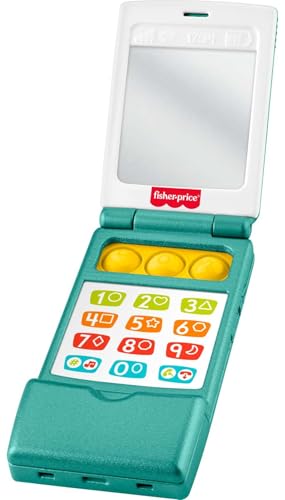 Fisher-Price Baby Toy Flip Phone Laugh & Learn Musical Learning Activity for Toddler Pretend Play Infants Ages 6+ Months