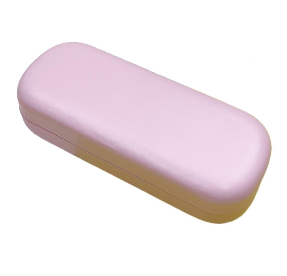 Amibvzhang 2pc Glasses Case Large Hard-shell Leather Sunglasses Men's Storage Lightweight Stylish Design Ideal For Travel Everyday Use(Roze)