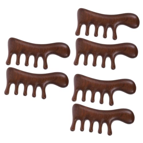 Peigne de massage cheveux en bois de santal marron BESTYASH contre pellicules et cuir chevelu