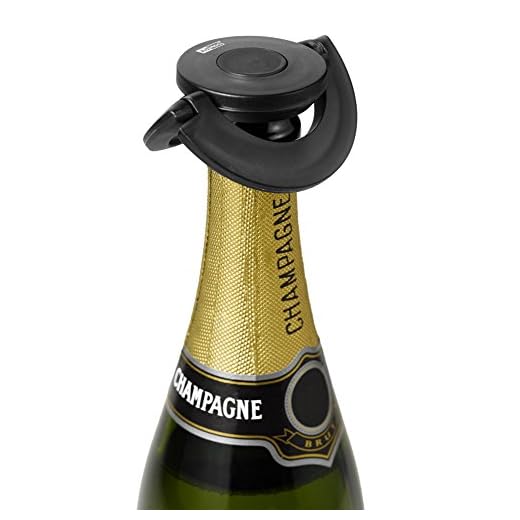 AdHoc FV31 dichter Sekt- und Champagnerverschluss Gusto, Kunststoff/Silikon, schwarz