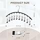DIRXVMC Trouser Hangers for Closet, Leggings Storage Metal Hanging Yoga Storage Organiser 2 Pack w/10 Clips Holds 20 Leggings, Trouser Holder Space Saving Hanging Closet Organizer