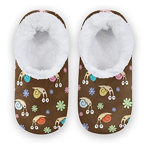 PUXUQU Kids House Slippers Cute Snail Flower House Shoe Bedroom Shoes Slipper Socks Slippers for Boys Girls Indoor Use Cover