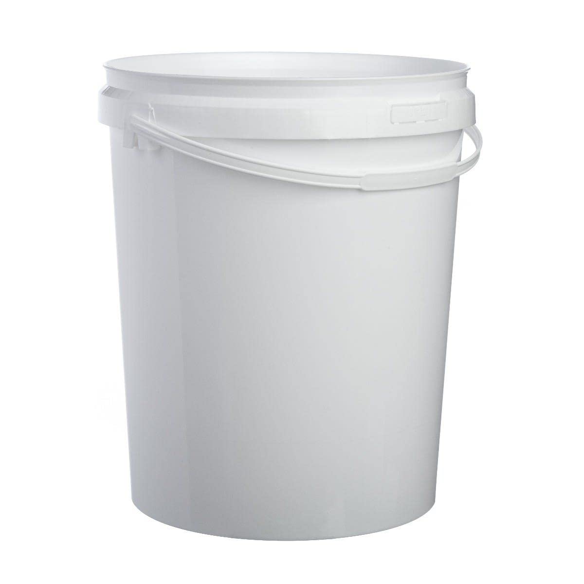 Oipps White Invopak Litre Food Grade Plastic Bucket With Lid And Handle, Airtight, Recyclable & Bpa Free Size 25