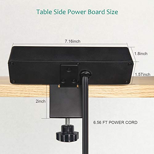 Vilong,Desk Edge Power Strip With 4 Usb Port Removable Clamp Power Outlet Socket With Usb 6.5 Ft Extension Cord Connect 4 Plugs For Home Office Reading #TOP3