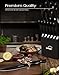 Knife Set, Amorston 15 Pieces Knife Sets for Kitchen with Block, Dishwasher Safe Kitchen Knife Set with Built in Sharpener Block, German Stainless Steel Knife Block Set, Black