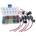 ZAOJIAO 12 AWG Gauge ATC/ATO Fuse Holder, Car Inline Water-resistant Fuse Holder Automotive Blade Fuse Holder 5pcs with 100pcs Auto Standard Blade Fuses, 2A 3A 5A 7.5A 10A 15A 20A 25A 30A 35A