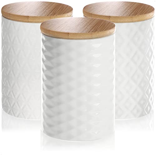 RISPETTO DELL'AMBIENTE: I bellissimi e pratici recipienti sono realizzati in ceramica con un coperchio in bambù sostenibile e sono riutilizzabili!