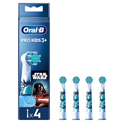 Oral-B Pro Kids Brossettes pour Brosse à dents électriques, Disney Star Wars, Pack De 4 Unités, Conçu Pour Un Brossage En Douceur