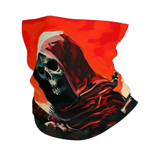 Death skull Grim reaper Dark art red Neck Gaiter Face Cover Scarf Balaclava Bandana para Mujeres y Hombres Gaiter Mask para Motociclismo Ciclismo Ski Fiesta miniatura 1