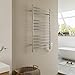 HEATGENE Electric Towel Warmer with Built-in Timer & Temperature Control, Wall-Mounted 12-Bar Large Towel Rack, Plug-in/Hardwired Heated Towel Rail for Bathroom - Brushed