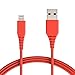 AmazonBasics Lightning to USB A Cable, MFi Certified iPhone Charger, Red, 6 Foot