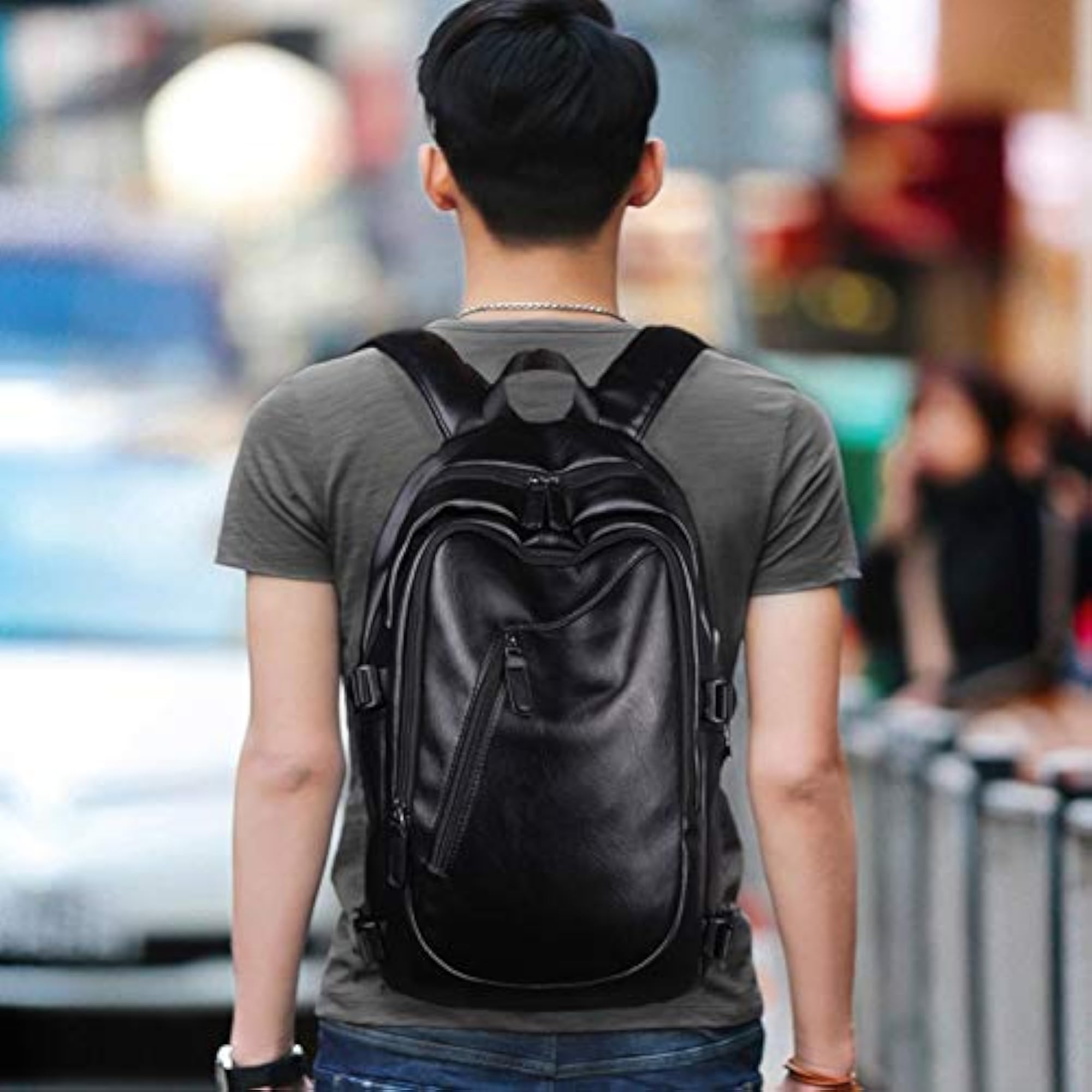 Men's Large Capacity Casual Backpack, Travel School Bag