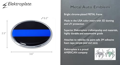 Emblema ovalado cromado de Police Support para lucir en tu coche 7
