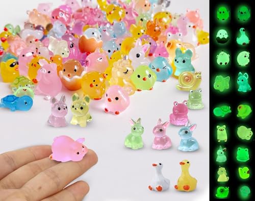 50pcs Tiny Resin Animals Bulk Mini Resin Animal Figurines for Fairy Garden Accessories, Aquarium, and Micro Landscape Decoration（Random delivery）