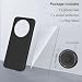 Jiaxinhong Case for ZTE Blade A76 5G Phone Case with 1x Tempered Glass Screen Protector and 1x 360° Ring Stand, Compatible with MagSafe, Black Soft Silicone TPU, Anti-Drop Protective Cover