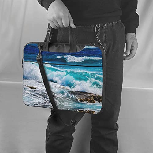 Bolso maletín para laptop unisex con diseño water waves miniatura 2