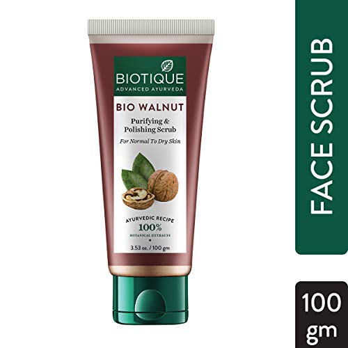 Image of Biotique Bio Papaya Revitalizing Tan Removal Scrub, 75g & Biotique Bio Walnut Purifying and Polishing Scrub, 100g