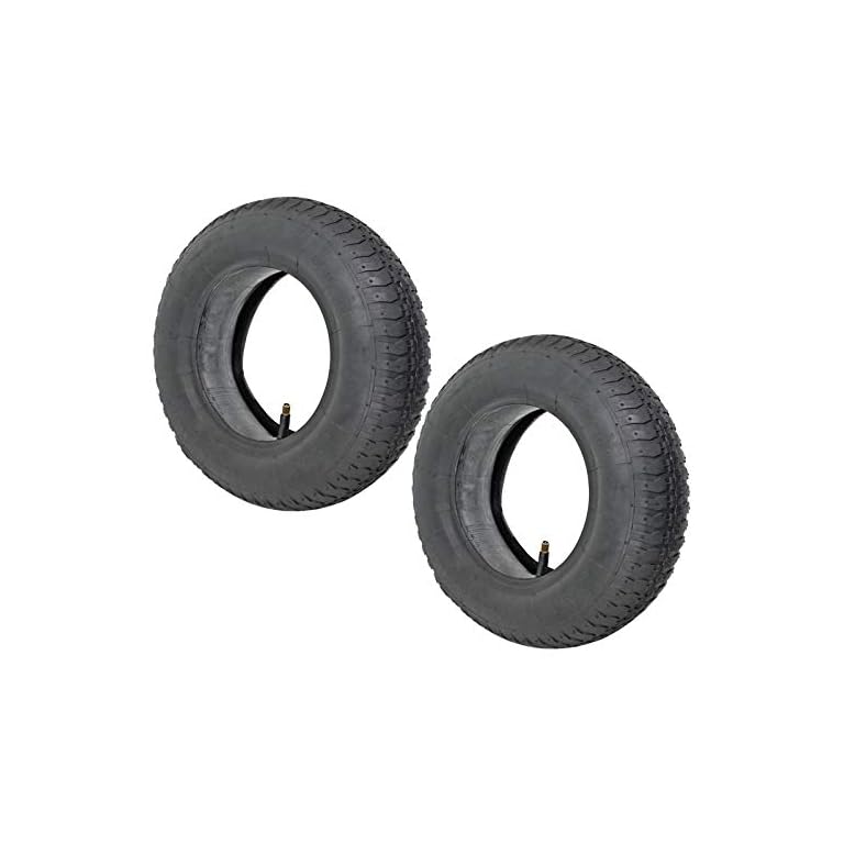 Spares2go Wheelbarrow Wheel Tyre And 35PSi Inner Tube (3.508, Pack Of