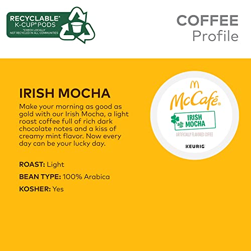 Image of McCafe Irish Mocha, Keurig Single Serve K-Cup Pods, Flavored Coffee, 72 Count (6 Packs of 12)
