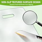 Tempered Glass Cutting Board for Kitchen, 2PCS Clear Chopping Board with Handle (16"x12" & 12"x8"), Scratch Resistant, Heat Resistant, Dishwasher Safe, Non Taxic, Easy to Clean