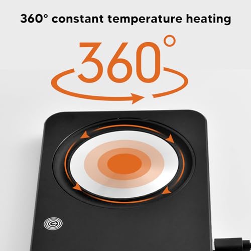 Aquecedor elétrico de canecas para café, 55°C, display LED, aquecimento rápido, copos, bebidas, escr