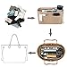 ZTUJO Purse Organizer Insert, Felt Purse Organizer with Zipper and Sewn Bottom Insert, Fit Speedy Neverfull Graceful,6 Sizes (X-Large, Beige)