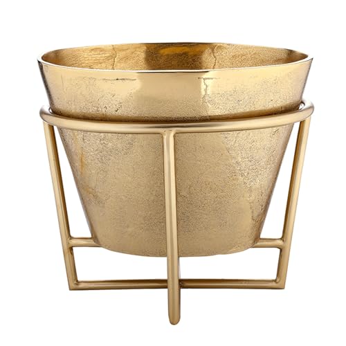 Santa Barbara Design Studio Champagne Buckets - Aluminum Ice Bucket/Tub with Removable Stand, Small, Gold