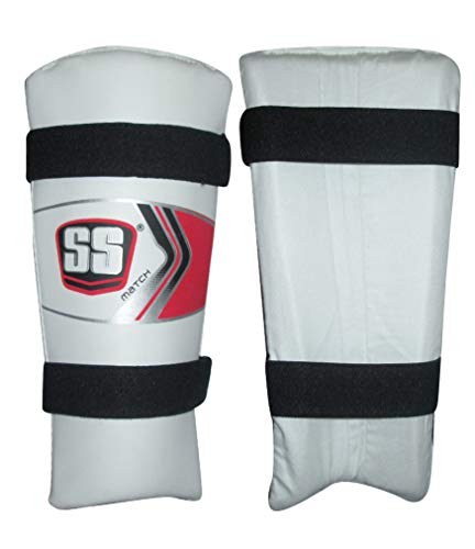 Ss Cricket Aerolite Pro Thigh Guard (2 In 1), Match Arm Guard, Abdominal Guard - Men's Size (White Color) #TOP2